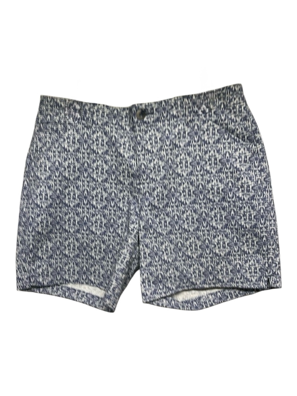 Lee Straight Fit Bermuda Shorts Size 12 Blue White Geometric Stretch Cotton
